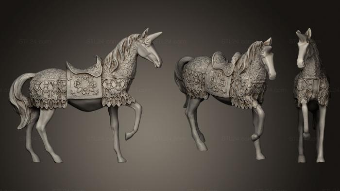 Animal figurines (Unicorn, STKJ_0652) 3D models for cnc